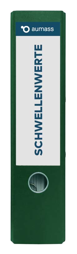 Grüner Ordner mit Schwellenwerte